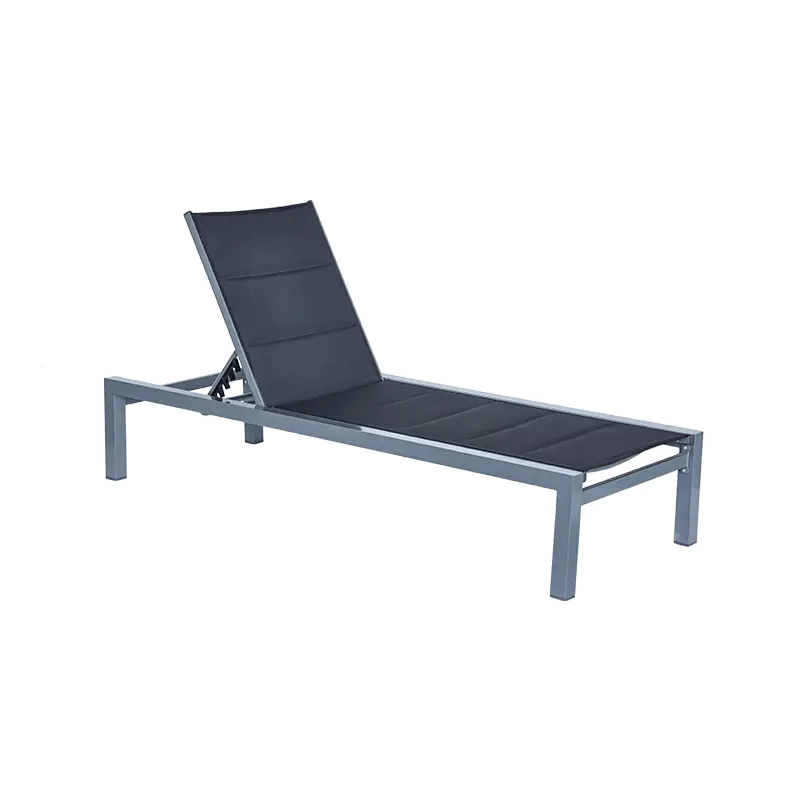 Modern Aluminum Frame Outdoor Chaise Lounge Chair